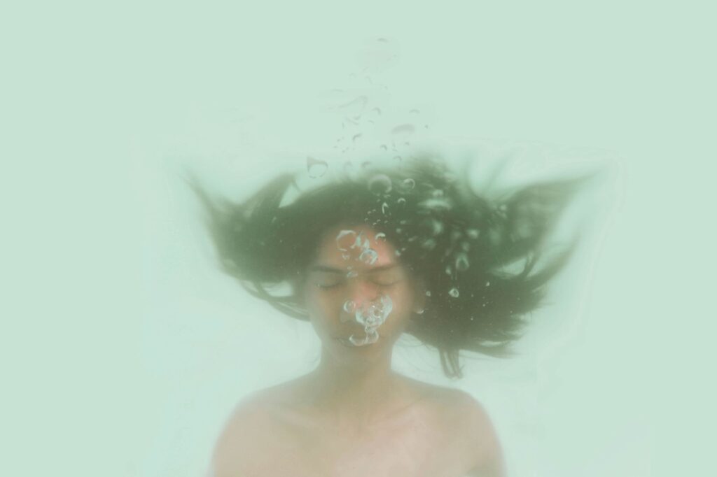 person underwater